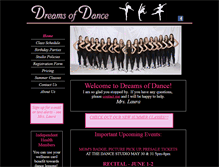 Tablet Screenshot of dreamsofdance.com